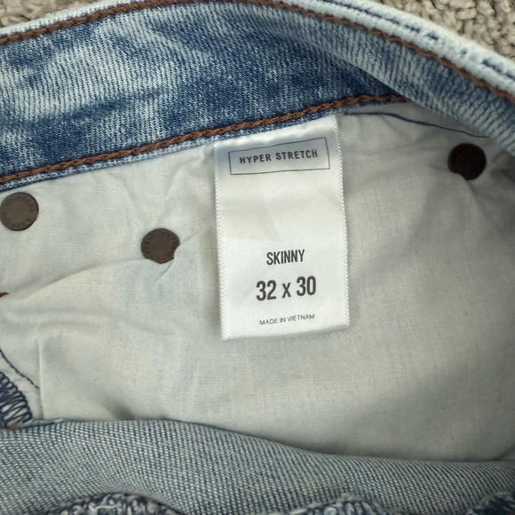 Men’s Express Hyper Stretch Jeans, Lightwash 32x30 - Picture 3 of 4